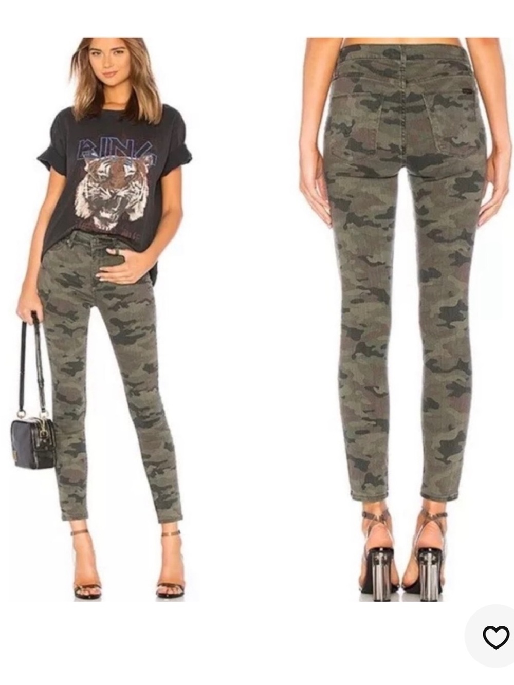 Hudson Jeans Krista Super Skinny Crop Denim Camo Jeans, size 29, EUC